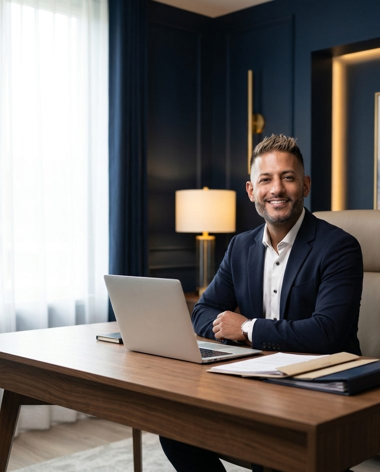 Sabih Shafi, Enrolled Agent, at his desk